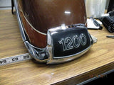 ORIGINA FACTORY PAINT HARLEY FLH FRONT FENDER BROWN LIGHT 1970'S TRIM SHOVELHEAD