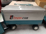 Original Box VTG Tractor Trailer Truck Pup Trailer Friction Car Japan Rare Tin!!