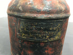 Vintage Justrite 1 Quart Explosion Proof Safety Can No. 3338 Brass Label Red