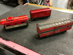 VINTAGE MARX LITHO TRAIN NYC CABOOSE B&L FREIGHT BOX CAR RED PA FREIGHT CAR