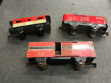 VINTAGE MARX LITHO TRAIN NYC CABOOSE B&L FREIGHT BOX CAR RED PA FREIGHT CAR