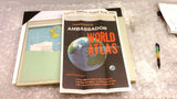 1955 Hammond's Ambassador World Atlas Great Shape Extra Pull Out Maps Included!