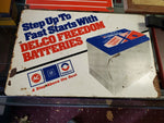 Vintage Delco Batteries Dealer Sign Service Gas Oil Station Trans am Camaro Era!