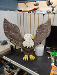 Wood Eagle 3d Vintage Mid Century Handcrafted 19" Tall Painted Wooden Spre Wings