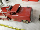 Tonka Toys 1960's Ford Cab Tin Metal No. 5 Fire Truck Pumper Ladder Vintage Nice