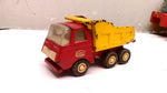 Vintage Red and Yellow Tonka Dump Truck Stamped Pressed Steel Small Mini Metal