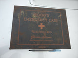 Vintage Johnson & Johnson Wood’s Emergency Case First Aid Kit Metal Box Auto Car