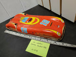 Vintage Western Germany Friction Drive Car Jaguar Mercedes 1950's Tin Toy Metal