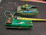 1960s Marx Tin Toy Tank Battery Op Vintage Japan Military Vehicle Stamped steel!