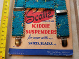 Vintage Store Display Kids Suspenders Scottie Tyrdlean Antique Advertising Boys