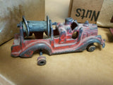 Original 1920’s Cast Iron Hubley Fire Truck Hose Vtg Antique Toy Marx wyandotte