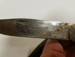 Vintage Utica Fixed Blade Knife Bone Handle Sheath Bowie Fighting Hunting Horn