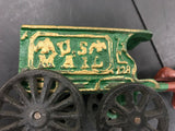 CAST IRON HORSE & US MAIL WAGON GREEN BLACK WHEELS 128 COLLECTIBLE TOYS HOBBIES