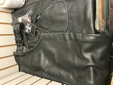 EVEL KNIEVEL CYCLES MOTORCYCLE CHAPS W/POCKETS MEN'S SMALL LEATHER RARE DISC.