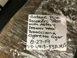 Vtg PIPE SMOKER'S TABLE ASHTRAY DRAWER WOOD TOBACCIANA CIGARETTE CIGAR Antique