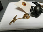 Antique Marines US Tie Clip Pin Stripes Award Korea WW11 Uniform Vint Militaria
