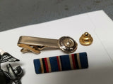 Antique Marines US Tie Clip Pin Stripes Award Korea WW11 Uniform Vint Militaria