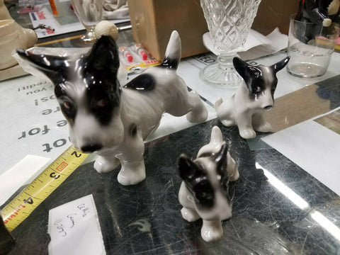 Antique Ceramic Porcelain Dogs Erphila Germany VintageBulldog Mixed breed Patch
