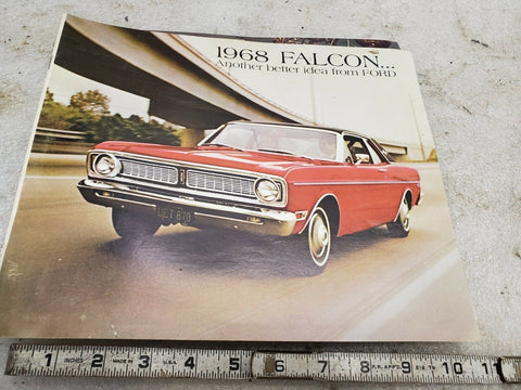 1968 Ford Car Literature Brochure Falcon Futura Wagon Coupe Sedan Vintage