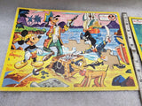 Pair Vintage Walt Disney Disneyland Mickey mouse Club Frame Tray Puzzle Whitman