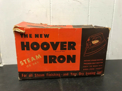 VINTAGE HOOVER STEAM OR DRY IRON 011 BOX & INSTRUCTION BOOKLET NO IRON BOX ONLY