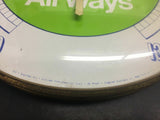 Vtg Seagrams Gin Always Perfect Advertising Thermometer Pocket Watch Metal Sign!