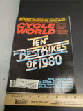 Vtg Oct 1980 Cycle World Magazine 10 Best Bikes of 1980 Edt. Harley Yamaha Honda