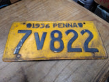 Vtg 1936 Pennsylvania Pa Penna Automobile License Plate 7v822 Good Condition!