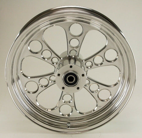 Ultima Kool Kat Rear Wheel, 16" x 3.5" Polished – 1” Axle Harley Touring