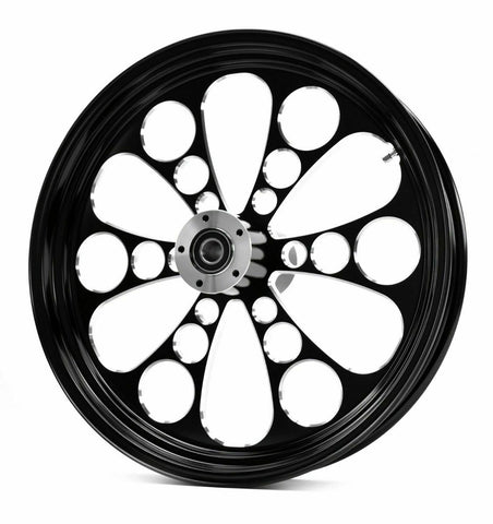 Ultima Kool Kat Front Wheel, 21" x 3.5" Black Dual Disc – 1” Axle Harley Touring