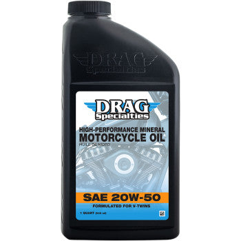 Drag Specialties V-Twin High-Performance Mineral Engine Oil Engine Oil 20W-50