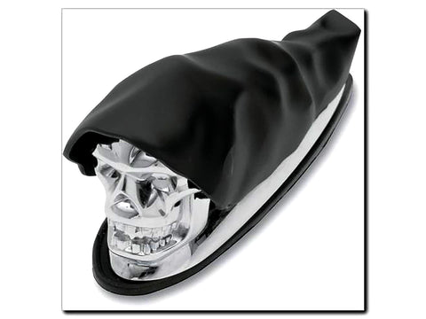 Chrome Skull Front Fender Ornament Trim Light Harley Shovelhead Heritage Touring