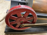 Vtg Steam Engine Mini Toy hit miss motor Copper Brass Electric 1950s Desk collec
