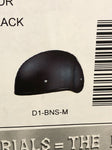 D1-BNS-M Dull Black D.O.T. Daytona Skull Cap w/o Visor