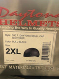 D1-BNS-2XL Dull Black D.O.T. Daytona Skull Cap w/o Visor