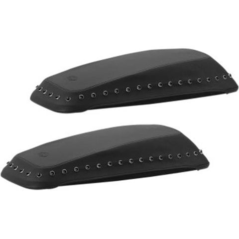 Leather Saddlebag Lid Covers Mustang Studs 2014^ Harley Touring Ultra FLHX glide
