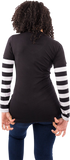 Women's Long Sleeve Stripe T-Shirt - Black/White - XL