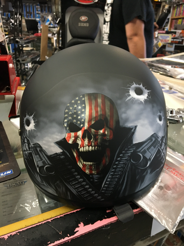 D.O.T. DAYTONA SKULL CAP- W/ COME GET 'EM Catalog Id#: D6-CG xs