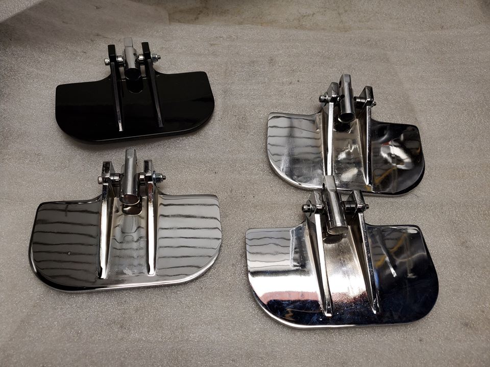 Mini Boards Harley Highway Passenger floorboards Chrome rubber