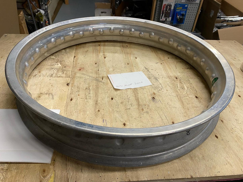 NOS Akront Wheel Rim Aluminum 2.50x19 Undrilled Cafe Racer Harley Moto ...