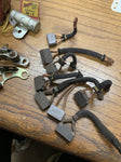 Vtg Car Parts Lot 1952 Ford Condenser Contact points Starter Gen Motor Brushes