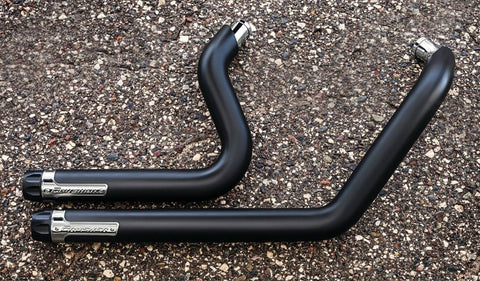 Kuryakyn Crusher Maverick Exhaust Pipes Black Harley Dyna 2006^ FXD Vance Hines