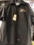 Cycle Warehouse Garage Black Grey Button Up Work Shirt