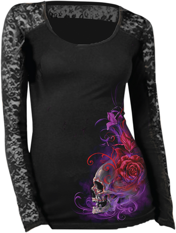 Women's Long-Sleeve Purple Haze T-Shirt - Black - Large