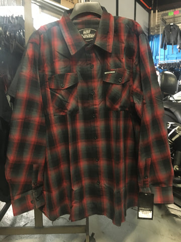 FLANNEL SHIRT RED & GRAY 002000