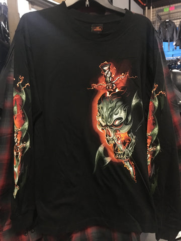 ELECTRIC SKULL LONG SLEEVE TSHIRT 001250