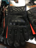 HOT LEATHER BLACK GLOVES KNUCKLE GUARD 001800