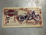 ROONEY SIGN - H-D KNUCKLEHEAD PRINT   00950