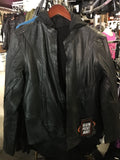 LADIES HOODY COWHIDE JACKET 0012500