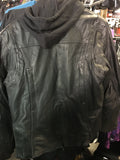 LADIES HOODY COWHIDE JACKET 0012500